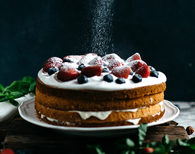 Delicious strawberry cake