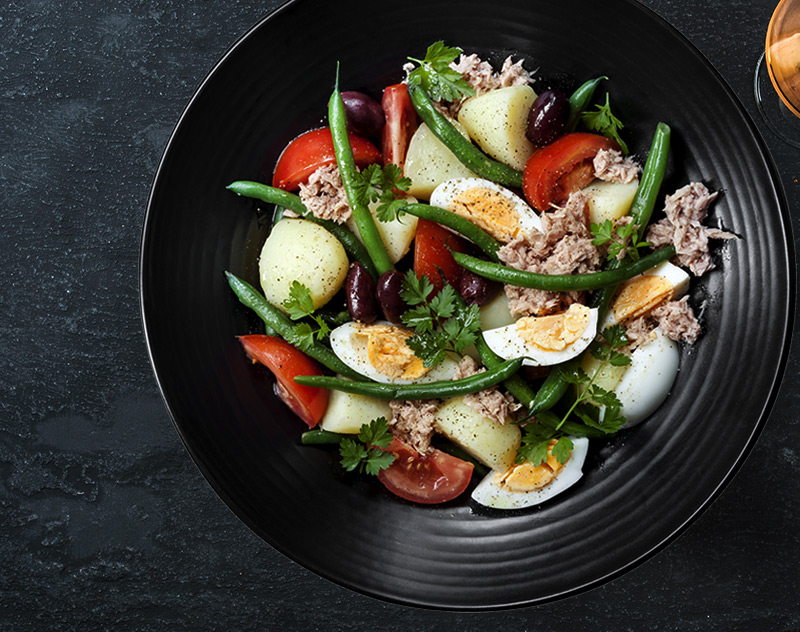 Cobb salad with buttermilk ranch dressing