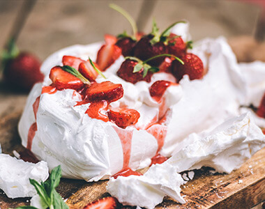 Strawberry and white chocolate  millefeuille